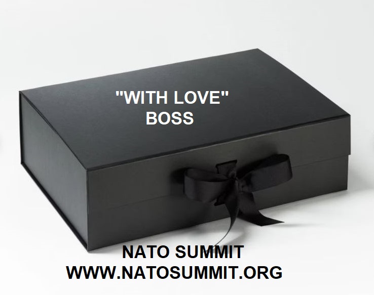 Trump NATO Summit Gift Bag Turkey KAAN Engine